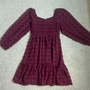 Maroon Polka Dot Dress